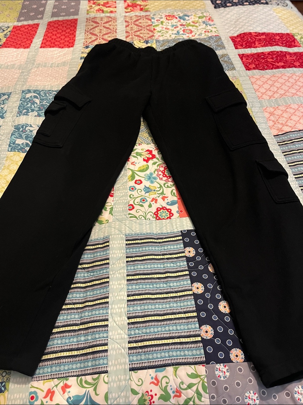 Garage Black Cargo Joggers with Side Pockets